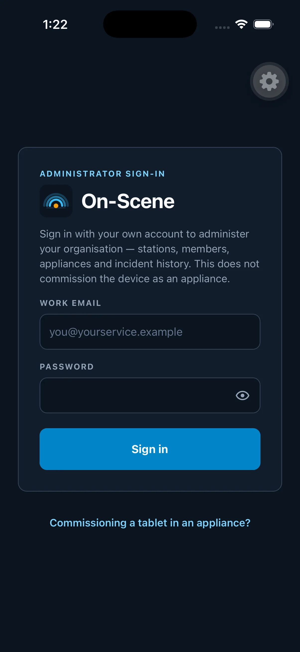 A generated FIRECOM message on a phone, open for editing before it is read.